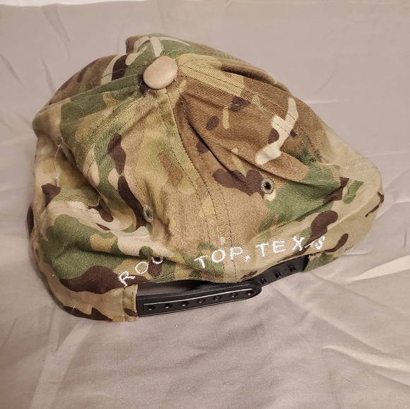 Ellis Motel Round Top TX Green Camo Ball Cap Hat OS Snap Back - Picture 4 of 8